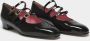 Carel Zwarte Leren Gesp Pumps met Vierkante Hak Black Dames - Thumbnail 2