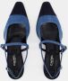 Carel Blauwe Katoenen Pumps met Enkelband Blue Dames - Thumbnail 2