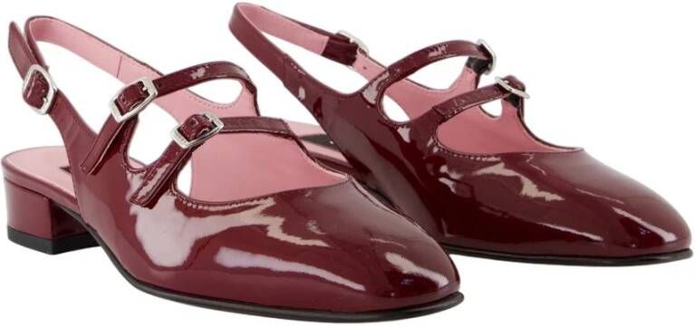 Carel Bordeaux Patent Leren Sandalen