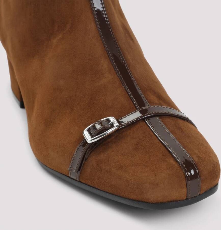 Carel Bruin Suède Leren Booties