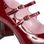 Carel Burgundy Patent Leather Stijlvolle Handtas Red Dames - Thumbnail 3