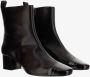 Carel Zwarte leren enkellaars met glanzende afwerking Black Dames - Thumbnail 9