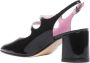 Carel Leren Patent Amandel Teen Pumps met Bandjes Black Dames - Thumbnail 6