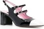 Carel Tweekleurige Papaya Pumps met Mid Block Heel Black Dames - Thumbnail 2