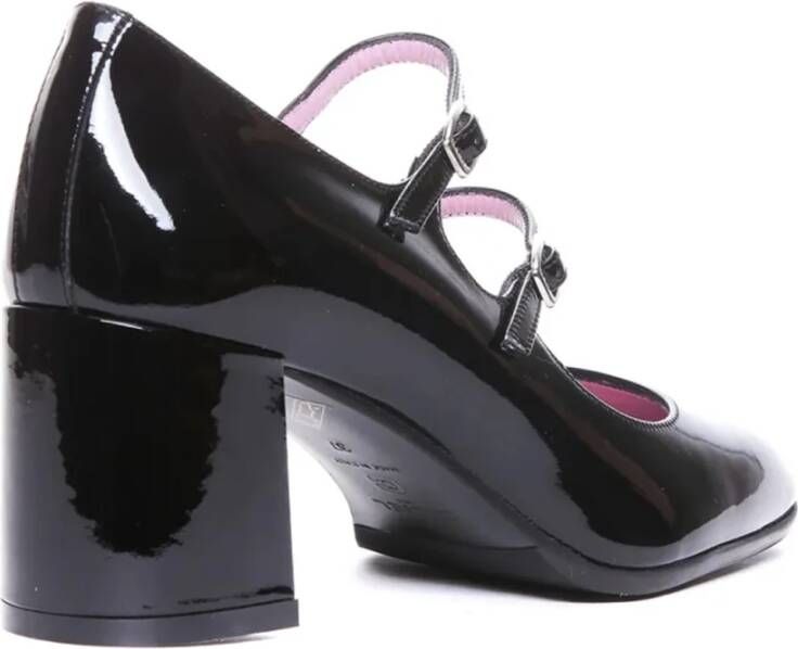 Carel Iconische Mary Jane Hak Zwarte Schoen Black Dames