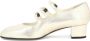Carel Kina triple -riem gelamineerde lederen pompen White Dames - Thumbnail 3