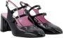 Carel Leren Patent Amandel Teen Pumps met Bandjes Black Dames - Thumbnail 2