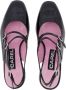 Carel Leren Patent Amandel Teen Pumps met Bandjes Black Dames - Thumbnail 4