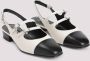 Carel Zwarte Dubbele Band Slingback Puntige Neus Beige Dames - Thumbnail 5