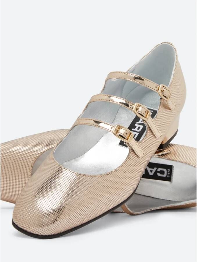 Carel Metallic Mary Jane Schoenen Handgemaakt in Italië