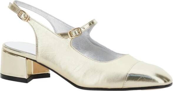 Carel Metallic Slingback Pumps in Lakleer Gray Dames