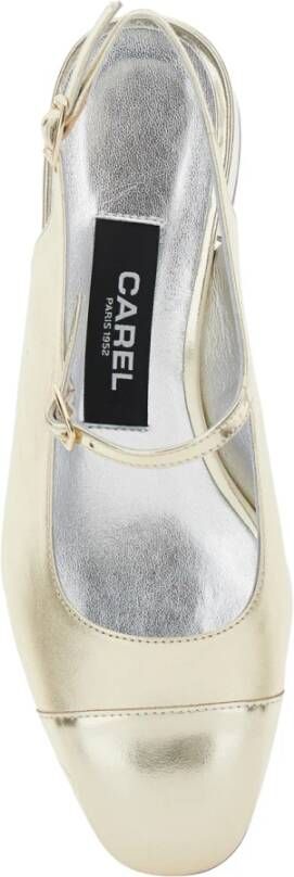 Carel Metallic Slingback Pumps in Lakleer Gray Dames