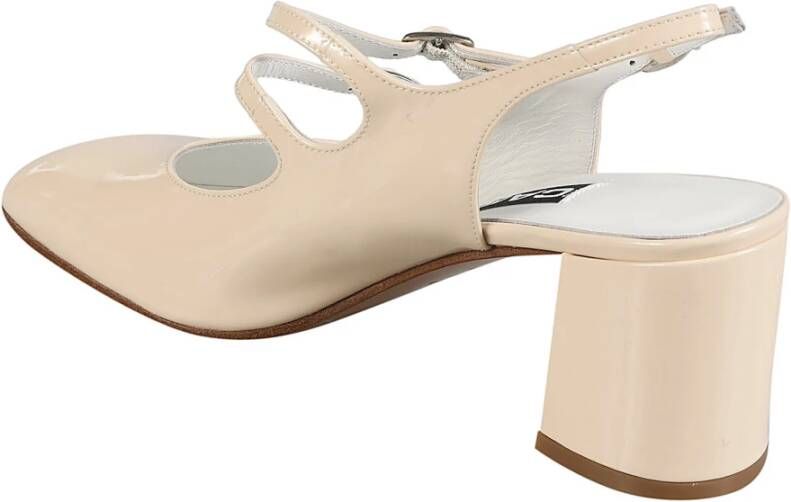 Carel Nude Patent Hak Pumps Beige Dames