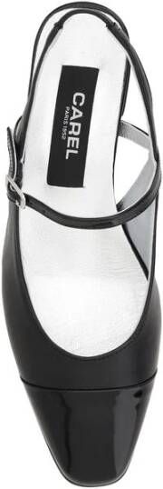 Carel Paris Slippers & Mules "Oceano" Slingback Mules – Black in zwart