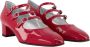 Carel Paris Hoge hakken Shiny Leather Slingback With Strap Closure in rood - Thumbnail 4