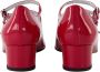 Carel Paris Hoge hakken Shiny Leather Slingback With Strap Closure in rood - Thumbnail 5