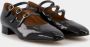 Carel Zwarte Leren Gesp Pumps met Vierkante Hak Black Dames - Thumbnail 11