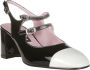 Carel Tweekleurige Papaya Pumps met Mid Block Heel Black Dames - Thumbnail 5