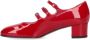 Carel Paris Hoge hakken Shiny Leather Slingback With Strap Closure in rood - Thumbnail 8