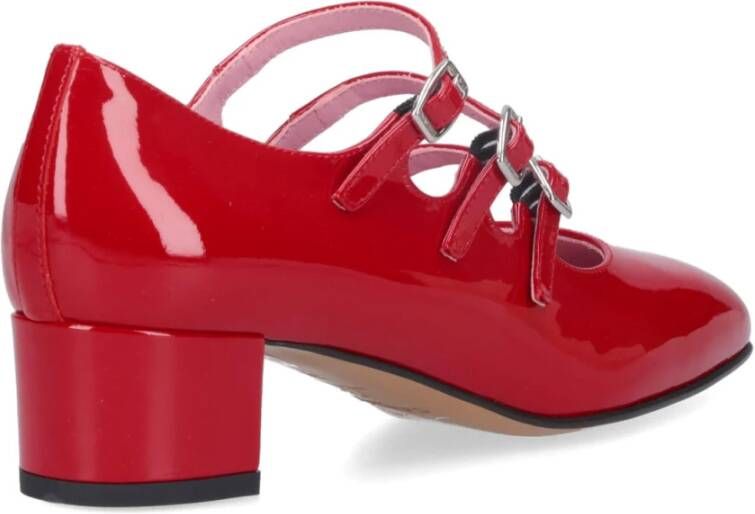 Carel Rode Ballerine Hak Schoenen Red Dames