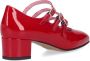 Carel Paris Hoge hakken Shiny Leather Slingback With Strap Closure in rood - Thumbnail 9