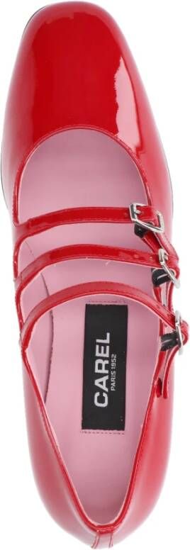 Carel Rode Ballerine Hak Schoenen Red Dames
