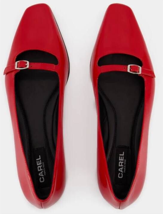 Carel Rode Lakleren Ballerina's Red Dames