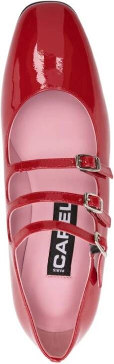 Carel Rode platte schoenen met gespbanden Red Dames