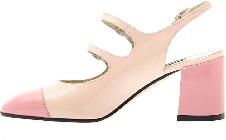 Carel Slingback in poederroze en roze lakleer Pink Dames