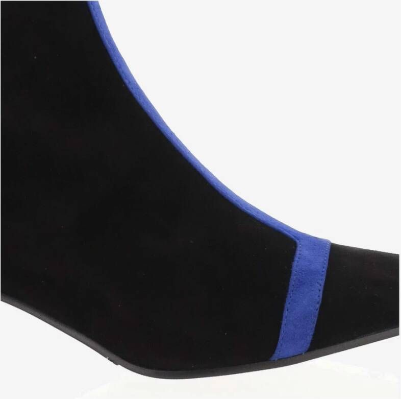 Carel Suède Enkellaars Amandelteen Rits Black Dames