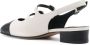 Carel Zwarte Dubbele Band Slingback Puntige Neus Beige Dames - Thumbnail 9