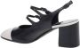 Carel Zwart Beige Nappa Leren T-Strap Pomp Black Dames - Thumbnail 3