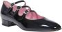 Carel Zwarte Leren Gesp Pumps met Vierkante Hak Black Dames - Thumbnail 5