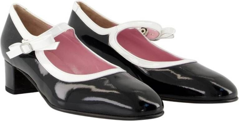 Carel Zwarte Lakleren Bow Pumps