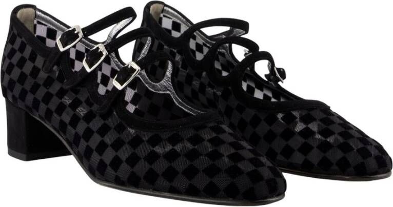 Carel Zwarte Leren Pumps Glad Lamsvel
