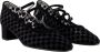 Carel Zwarte Leren Pumps Glad Lamsvel - Thumbnail 2