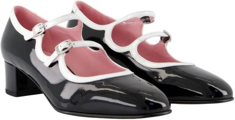 Carel Zwarte Leren Pumps Patent Kalf