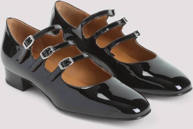 Carel Zwarte Leren Pumps voor Vrouwen Black Dames