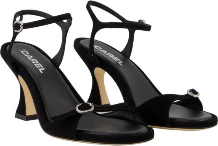 Carel Zwarte Leren Sandalen Celeste Stijl