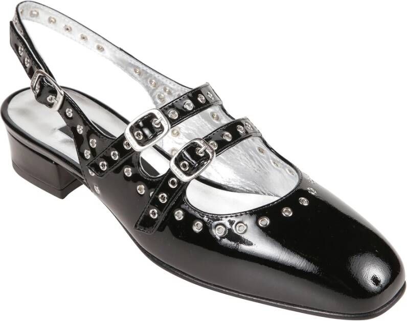 Carel Zwarte Lakleren Stijlvolle Schoenen Black Dames