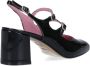 Carel Leren Patent Amandel Teen Pumps met Bandjes Black Dames - Thumbnail 3