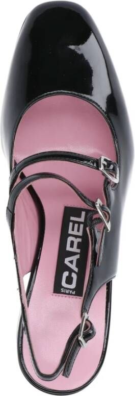 Carel Zwarte Slingback Hak Black Dames