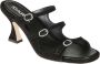 Carel Zwarte Suède Hoge Hak Sandalen Black Dames - Thumbnail 2