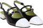 Carel Zwarte en witte slingback van lakleer Black Dames - Thumbnail 2