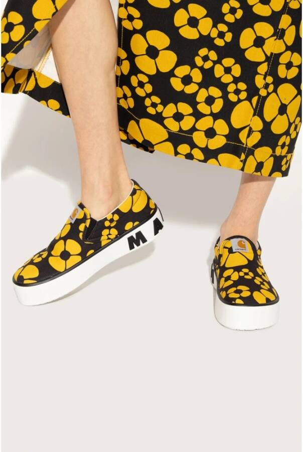 Marni Sneakers met bloemenprint Geel - Foto 6