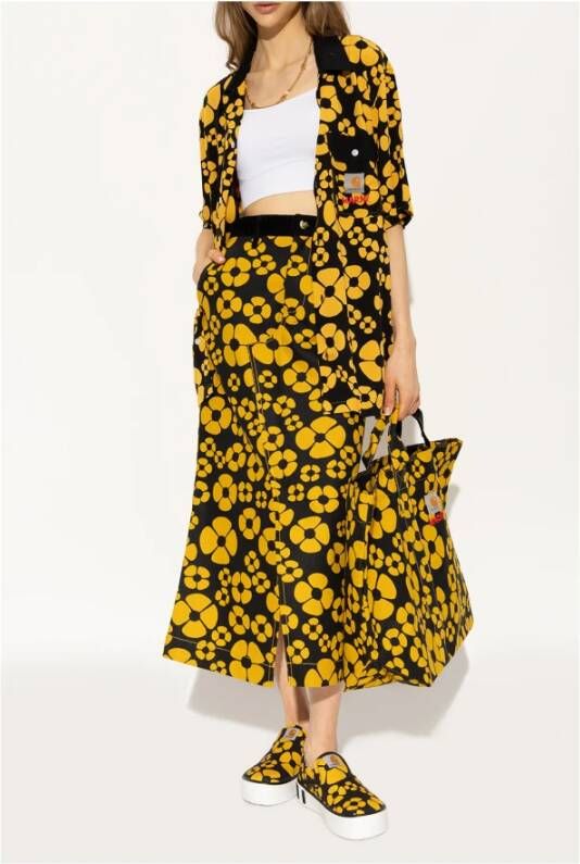 Marni Sneakers met bloemenprint Geel - Foto 7