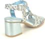 Carmela Blauwe Parelmoer Gevlochten Sandalen - Thumbnail 2