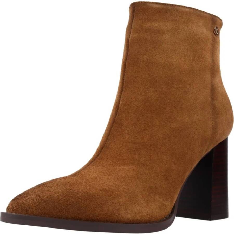 Carmela Elegant Heeled Boots Brown Dames