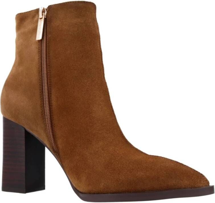 Carmela Elegant Heeled Boots Brown Dames