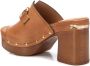 Carmela Elegant Heeled Mules Brown Dames - Thumbnail 6